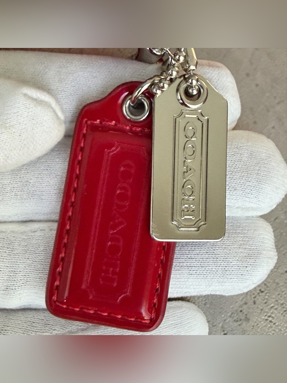 Coach Poppy Red Liquid Gloss Patent Leather Crossbody Bag Y2K - Picture 4 of 14